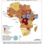 I and the graphics team at CRS worked to create and regularly update a map on state fragility and population displacement in Africa, found in the report, "Sub-Saharan Africa: Key Issues and U.S. Engagement."
